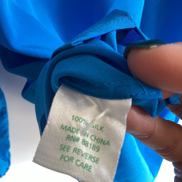 Lilly Pulitzer Elsa Silk Top Blue Size Small - Picture 6 of 7